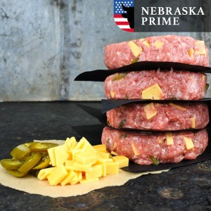 Black Angus burger cheddar/jalapeno