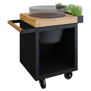 OFYR Kamado Table Black 65 PRO Teak Hout BGE
