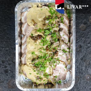 Ovenslee procureurrollade met jagersaus