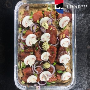 Ovenslee varkenshaas in paddenstoelenroomsaus