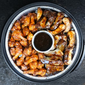 Partypan spareribs & kipdrummets