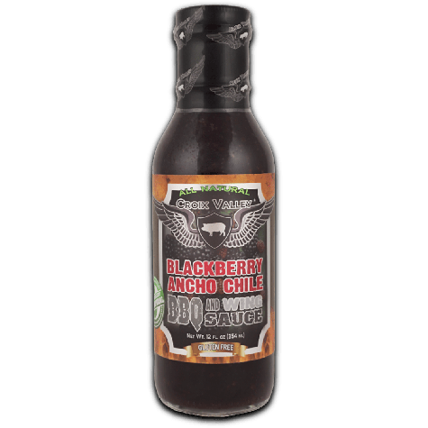 Croix Valley Blackberry Ancho Chile BBQ Wing Sauce -fles 354g