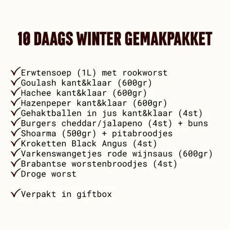 10 daags Winter Gemakpakket (2 p)