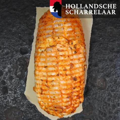 Gevulde kipfiletrollade scharrel