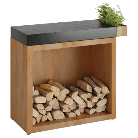 OFYR Butcher Block Storage 90 Corten Donker Grijs Keramiek
