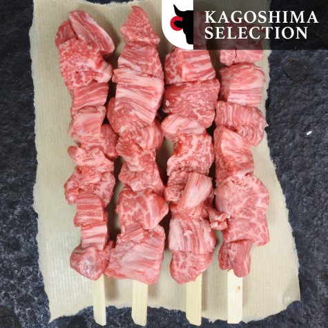 Yakiniku ossenhaasspiesjes Wagyu Kagoshima A5+ BMS12