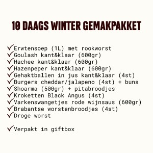 10 daags Winter Gemakpakket (2 p)
