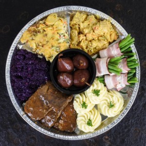 Mini Kerstbuffet Black Angus sukade & kalkoen in kerrie