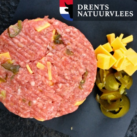 Limousin burger - cheddar/jalapeno