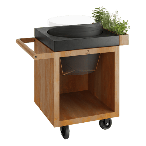 OFYR Kamado Table Corten 65 PRO Beton BGE