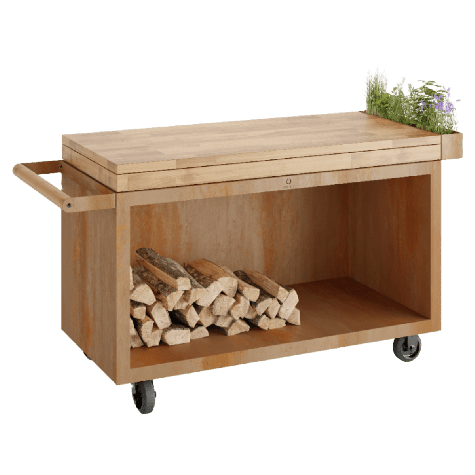 OFYR Mise en Place Table Corten 135 PRO Teak Hout