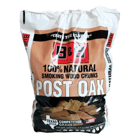 B&B Post Oak Smoking Wood Chunks -zak 3,5kg