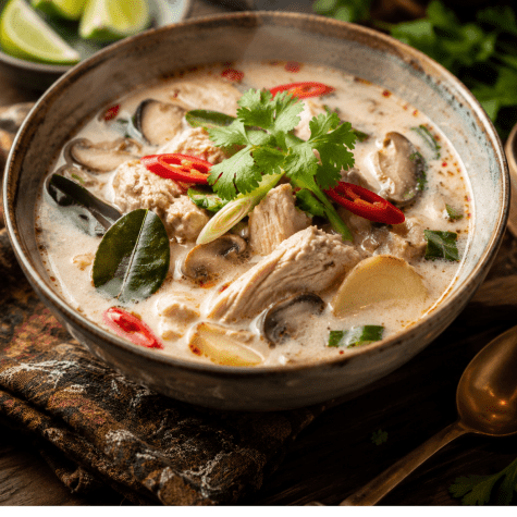 Tom kha khai soep
