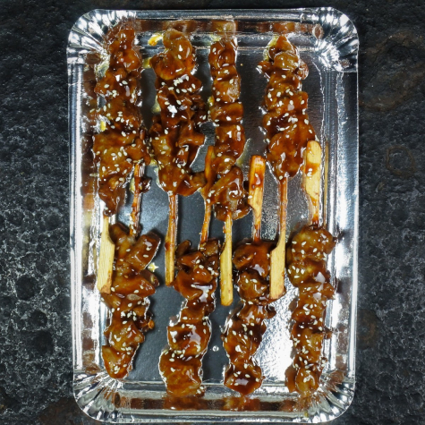 Yakitori kipspiesjes voorgegaard