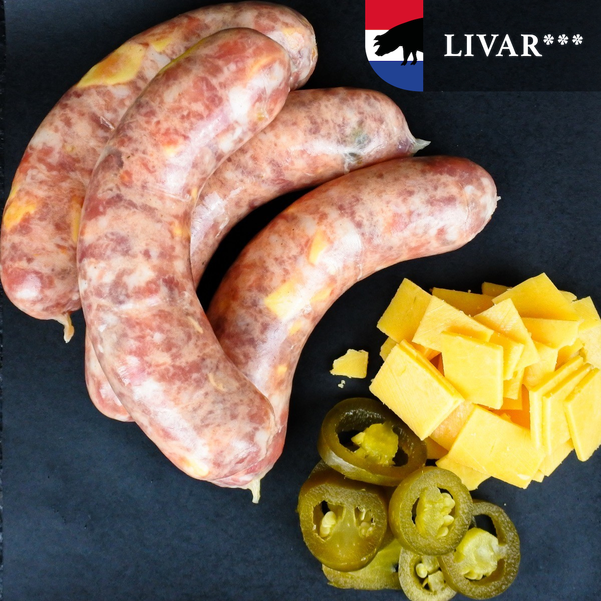 Braadworst Livar | Cheddar jalapeno (Braadworst Livar | Cheddar jalapeno -4x 100g)