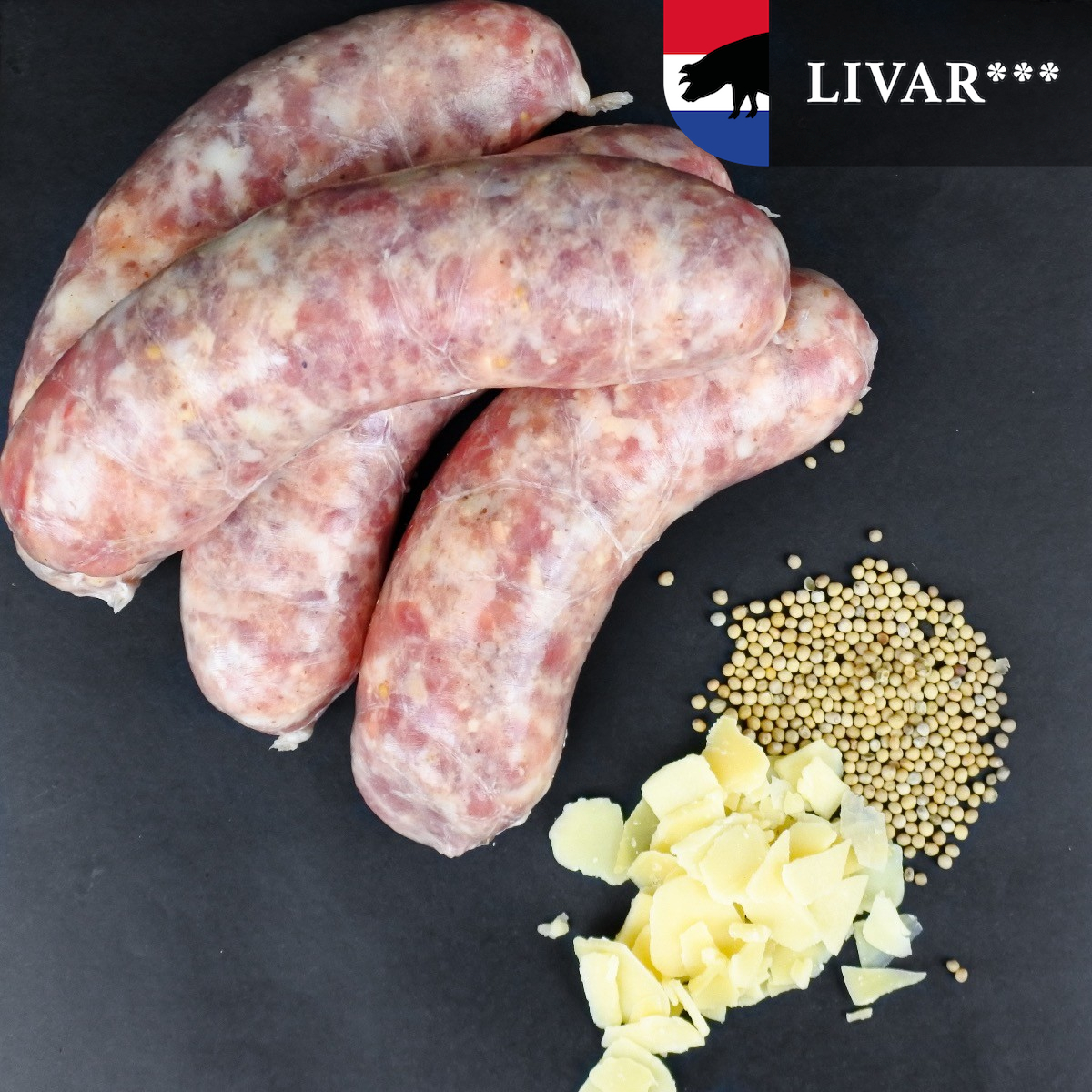 Braadworst Livar | Old Amsterdam mosterd (Braadworst Livar | Old Amsterdam mosterd -4x 100g)