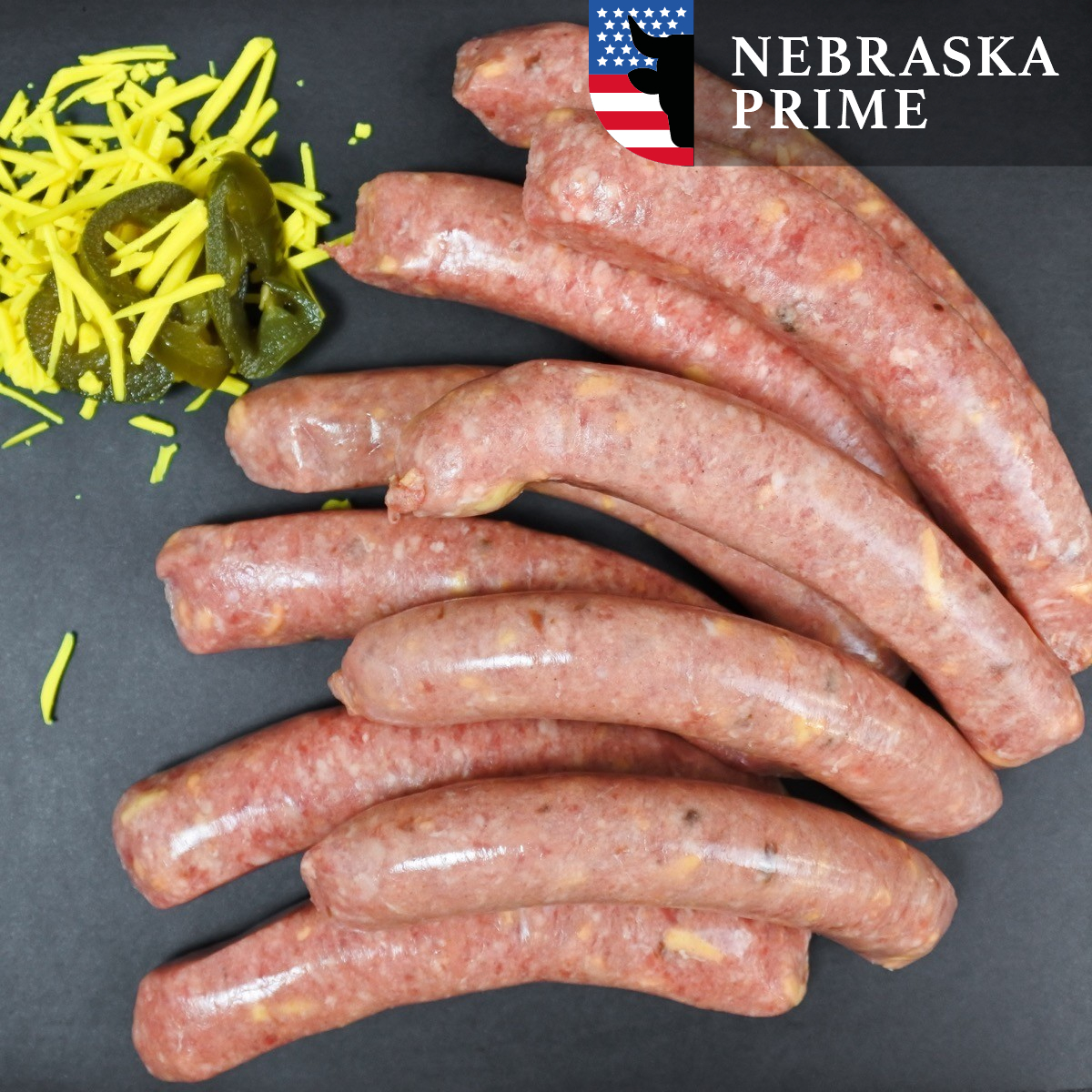 Chipolata worstjes Black Angus | Cheddar jalapeno (Chipolata worstjes Black Angus | Cheddar jalapeno -8x40g)