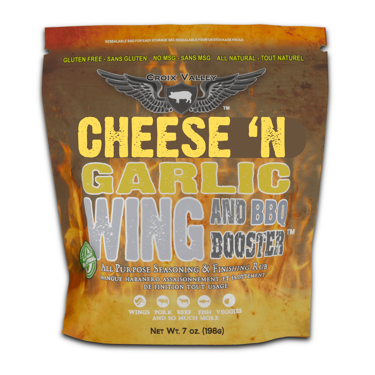 Croix Valley Cheese Garlic Wing Booster (Croix Valley Cheese Garlic Wing Booster -zakje 200g)