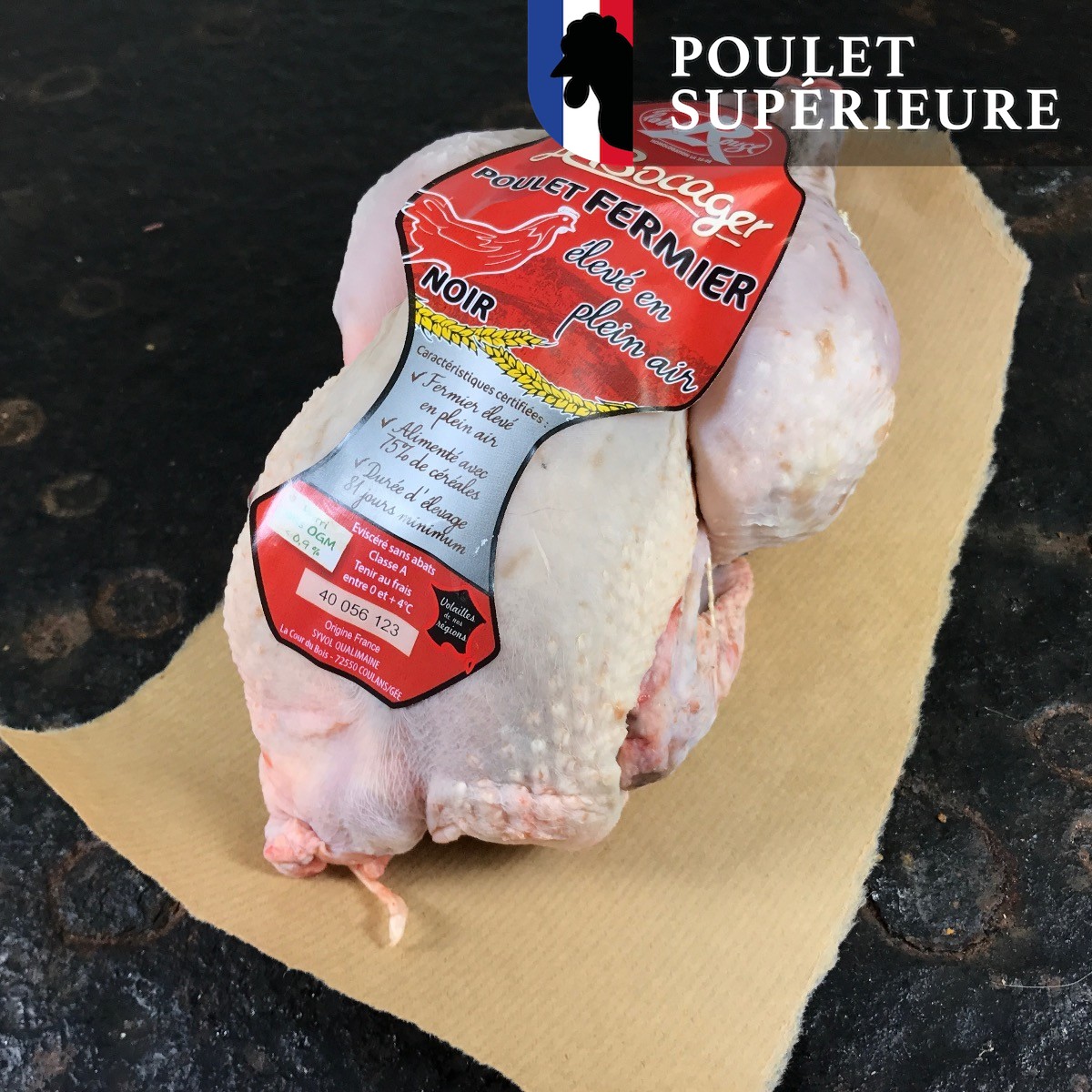 Hele kip zwartpoot Label Rouge (Hele kip zwartpoot Label Rouge -1200~1300g)