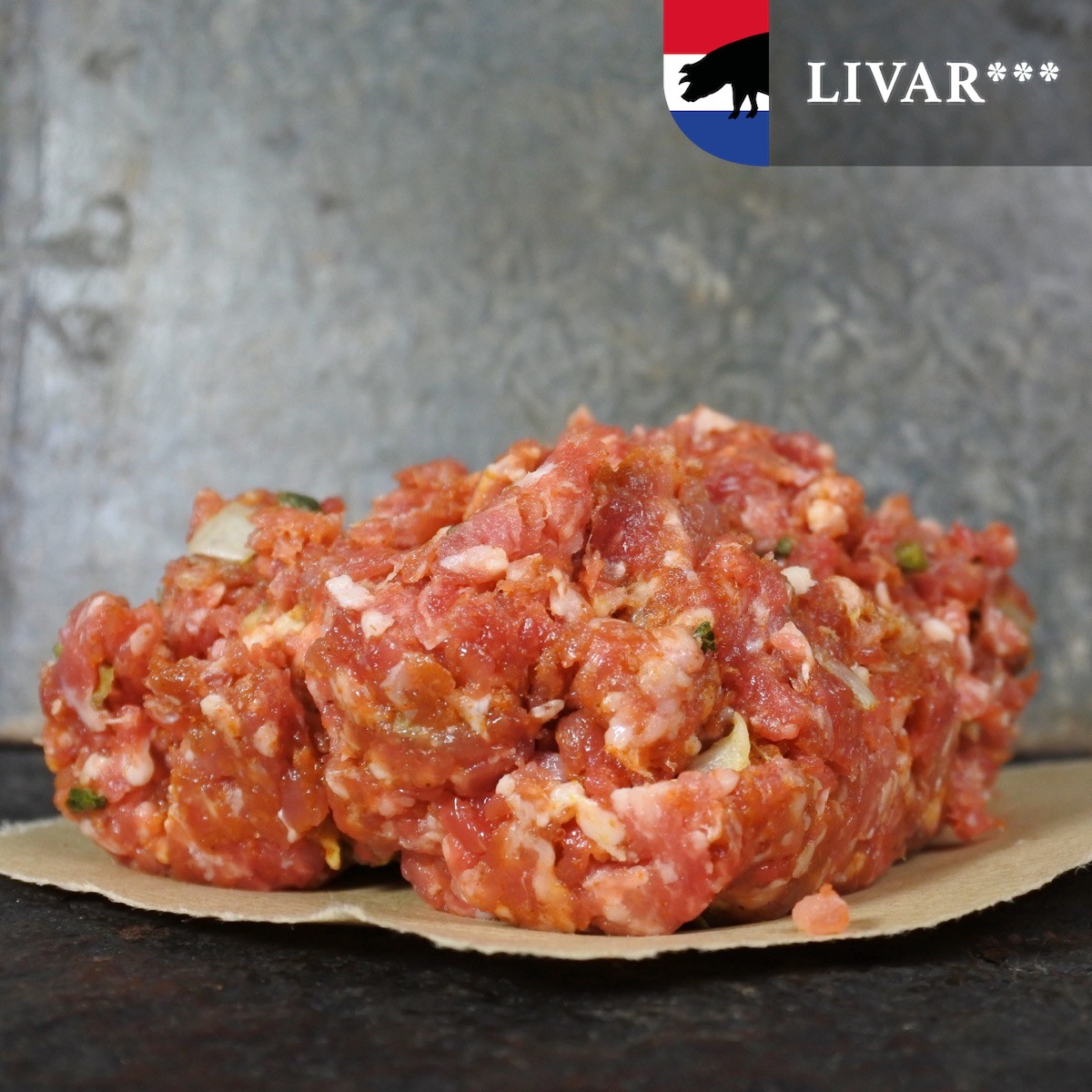 Gekruid halfom gehakt Livar en Blonde Aquitaine | Indisch (Gekruid halfom gehakt Livar en Blonde Aquitaine | Indisch -500g)