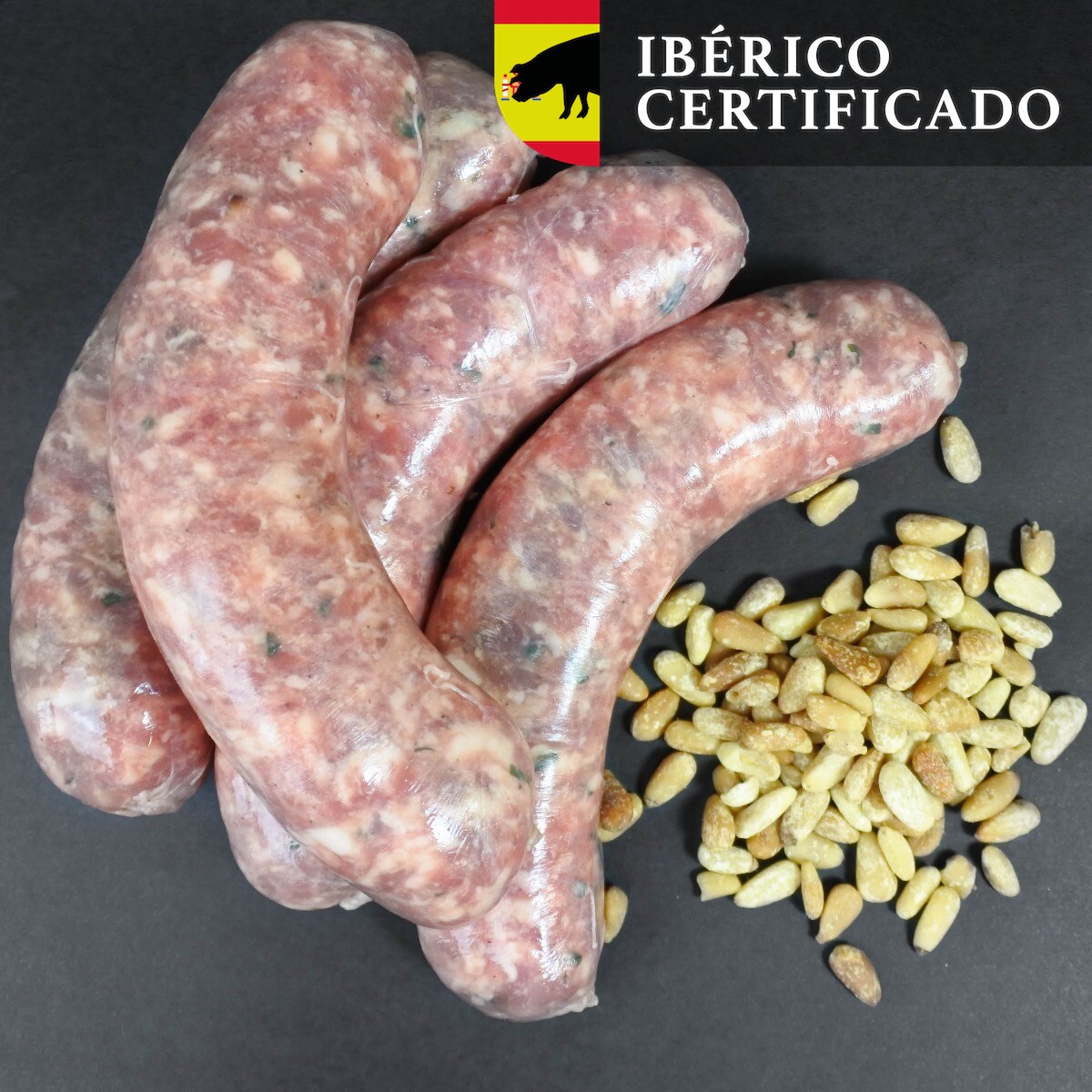 Braadworst Iberico | Bieslook pijnboompit (Braadworst Iberico | Bieslook pijnboompit -4x 100g)