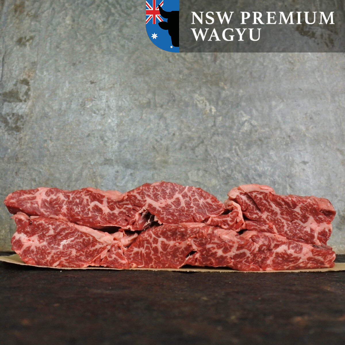 Outside skirt (uitgevliesd) Australisch Wagyu BMS 8+ (Outside skirt (uitgevliesd) Australisch Wagyu BMS 8+ -500~550g)