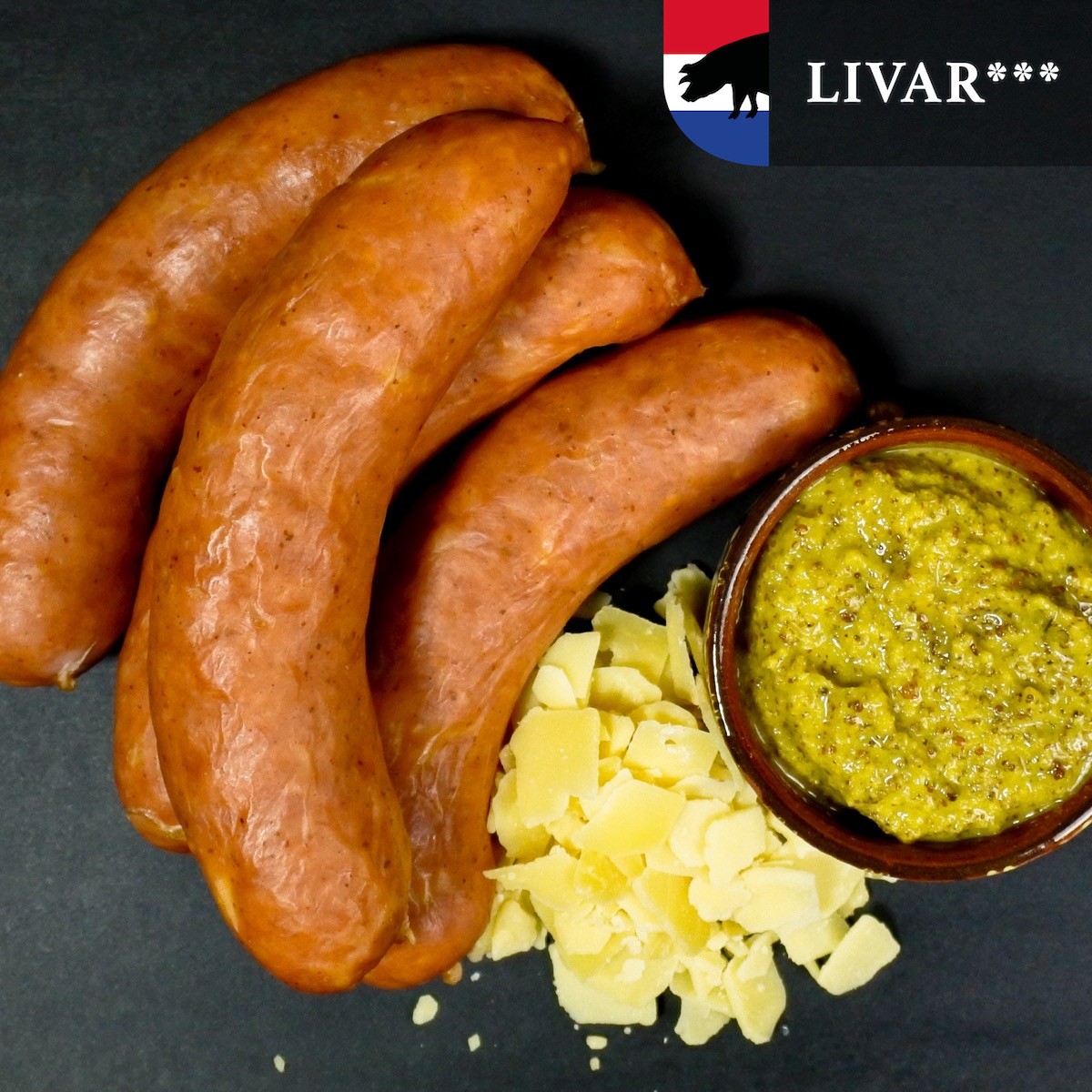 Hotdog Livar | Old Amsterdam mosterd (Hotdog Livar | Old Amsterdam mosterd -4x90g)