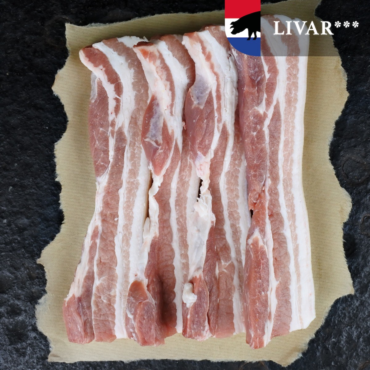 Speklap met zwoerd Livar