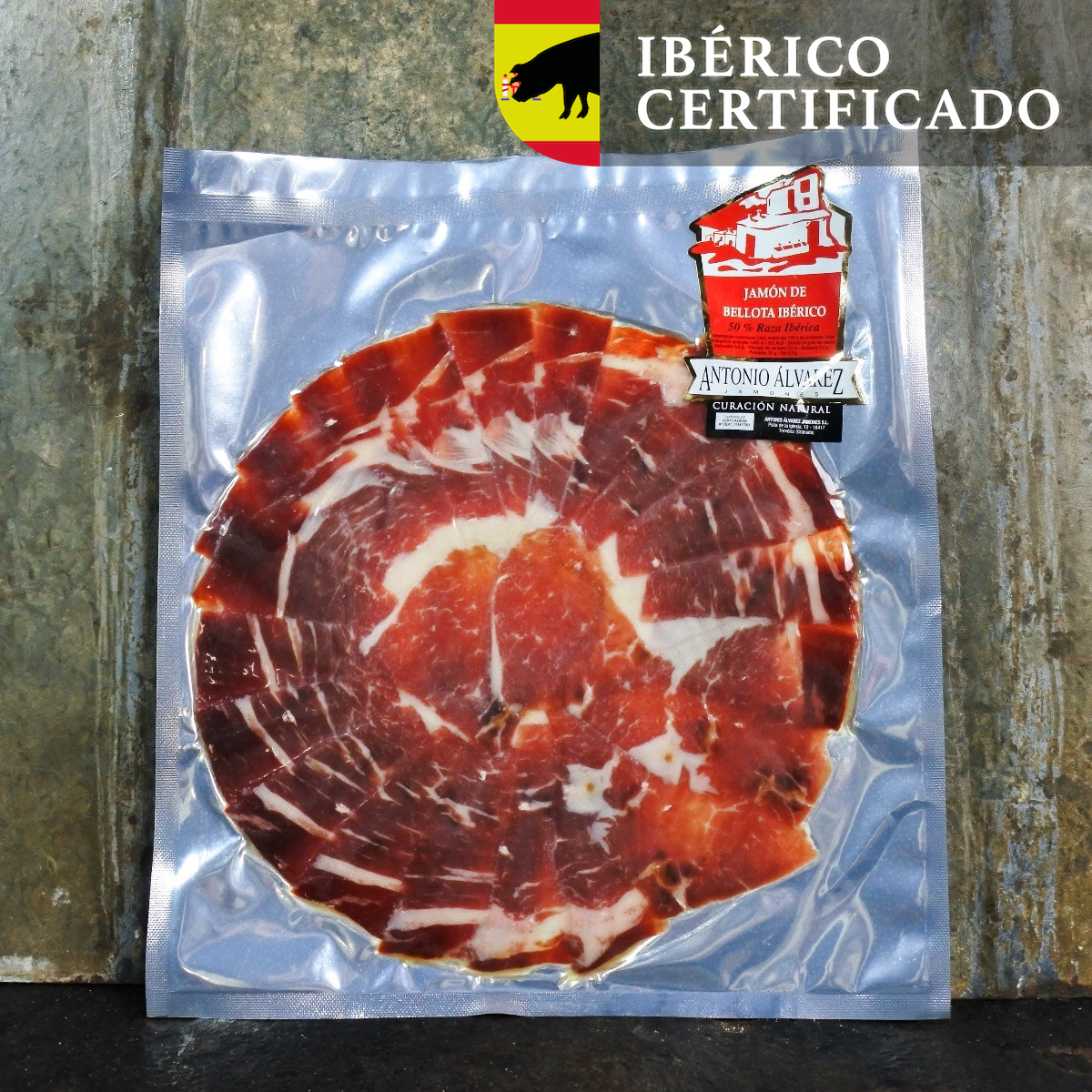 Jamon de Bellota 50% Raza Iberica +48mnd gedroogd (Jamon de Bellota 50% Raza Iberica +48mnd gedroogd -100g)