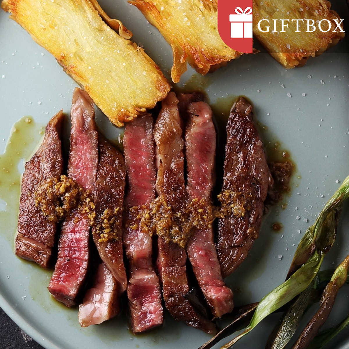 GIFTBOX Wagyu Ribeye (Seasalt flakes -pot 100g)