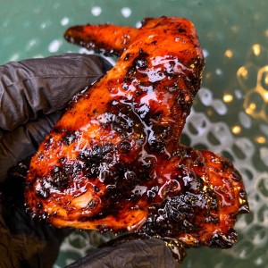 Kippenvleugels Scharrel