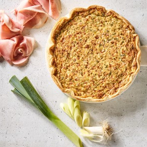 Quiche met Ham en Prei