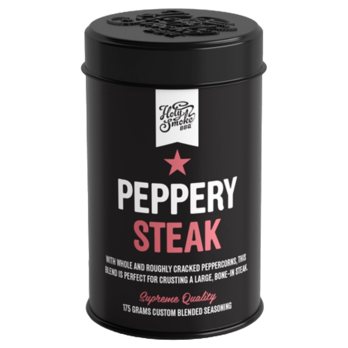 Holy smoke BBQ peppery steak seasoning