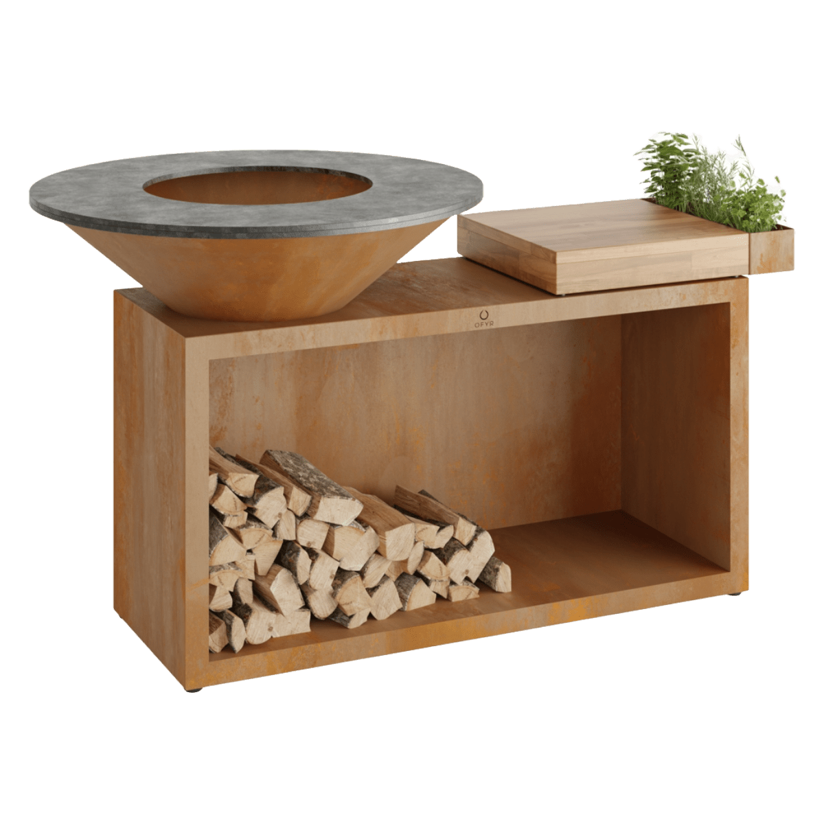 OFYR Island Corten Teak Hout 100