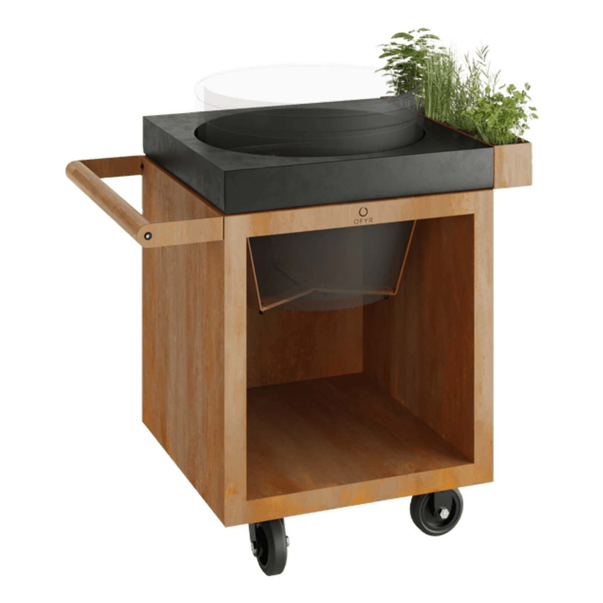OFYR Kamado Table Corten 65 PRO Beton BGE
