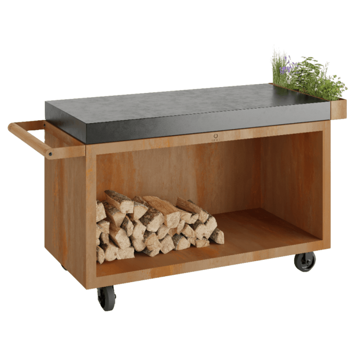 OFYR Mise en Place Table Corten 135 PRO Donker Grijs Keramiek INLC. INSERT PRO