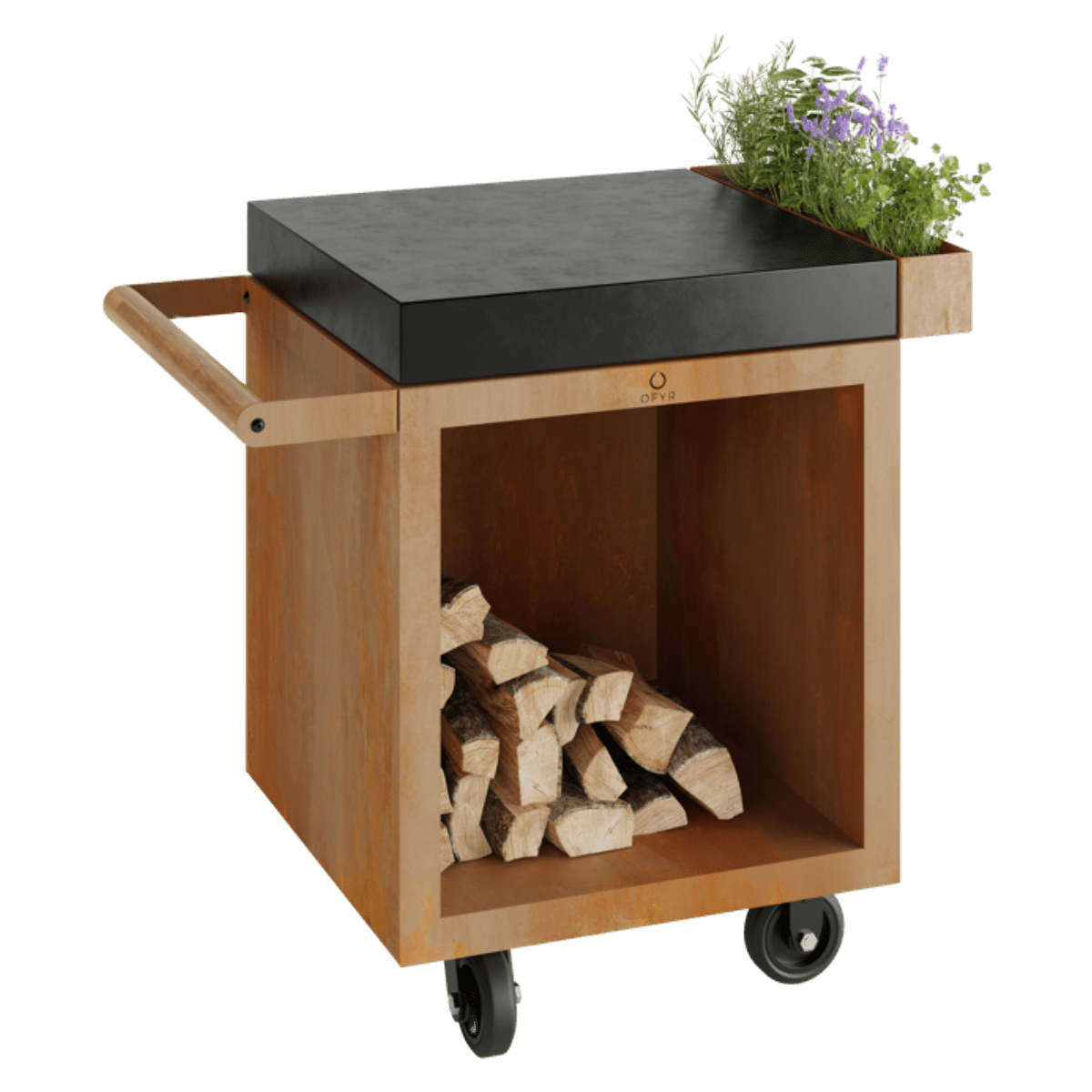 OFYR Mise en Place Table Corten 65 PRO Donker Grijs Keramiek