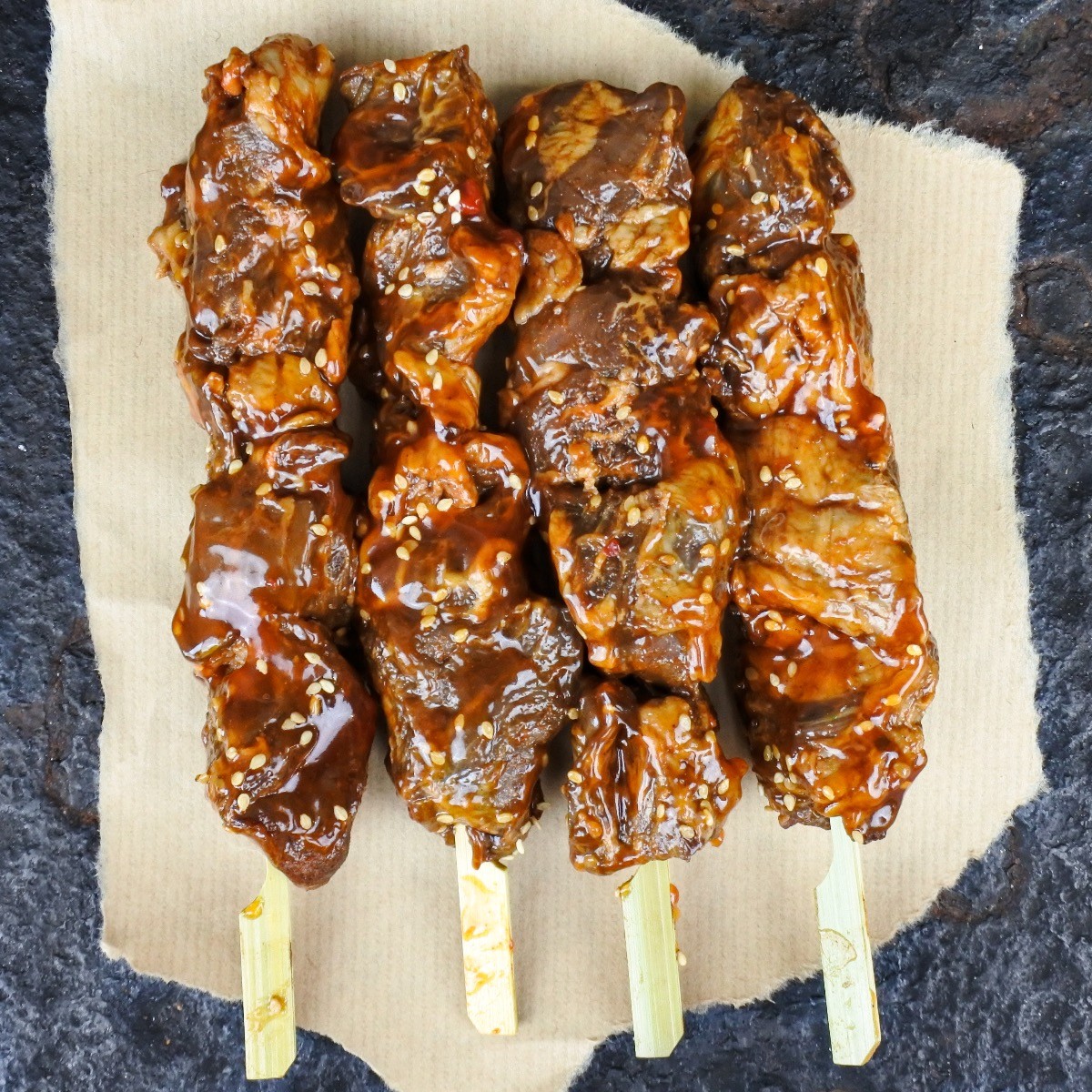 Skirt steak spies Black Angus USDA prime | Ketjap sesam