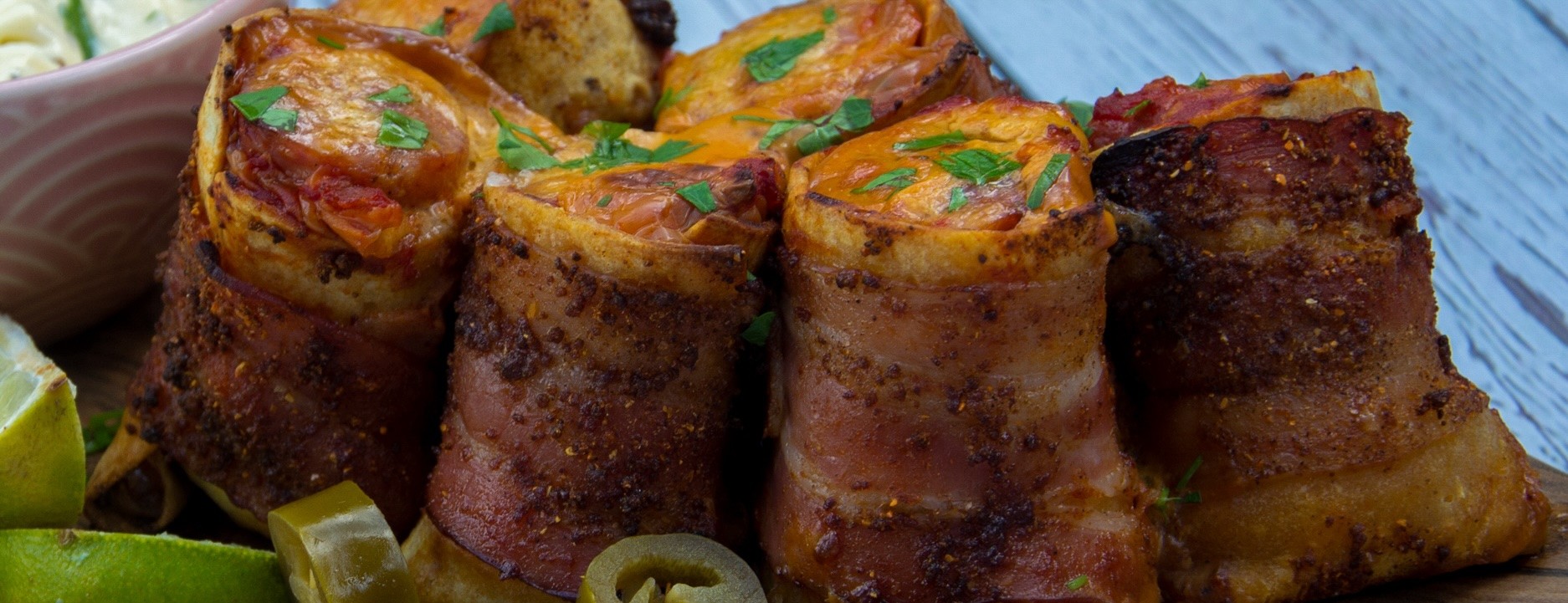 Bacon sausage wraps