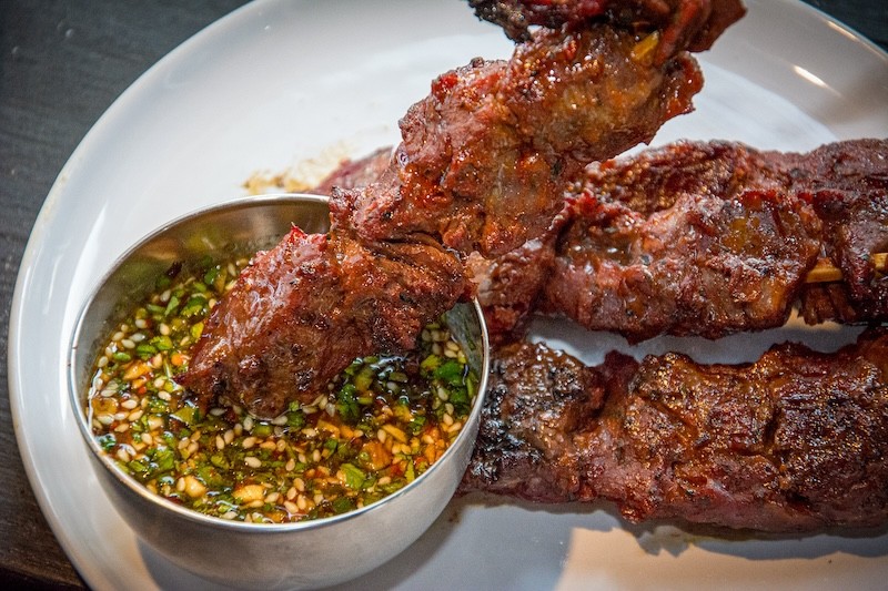 Bavette spiesjes met Japanse Chimichurri