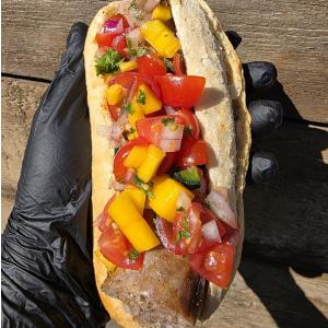 Boerewors met mango salsa
