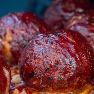 Jalapeno camembert smoked meatballs