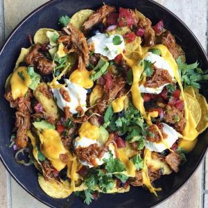 Pulled Pork Nachos van de BBQ
