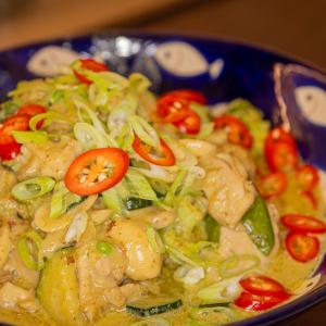 Thaise groene curry met kip