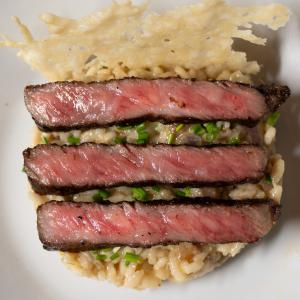 A5 Wagyu entrecote met citroen venkel risotto
