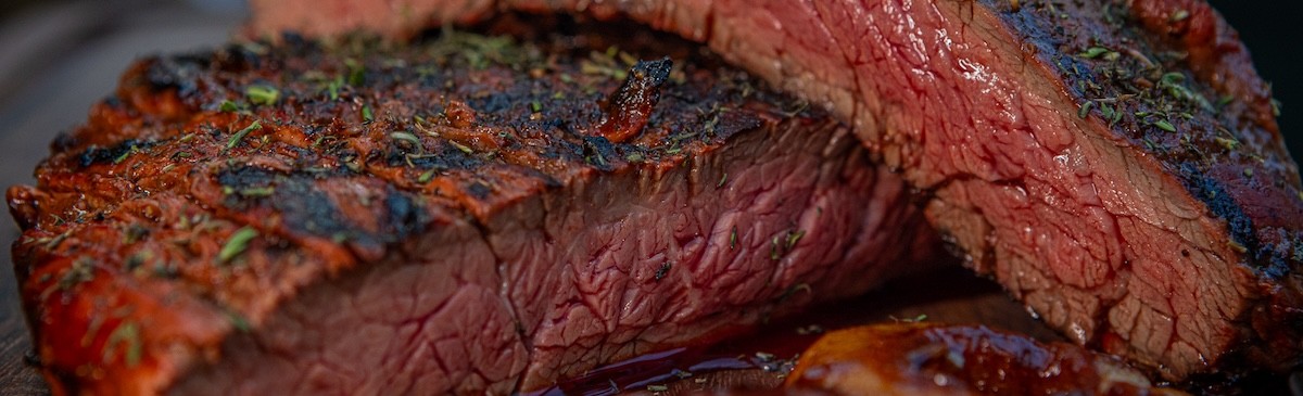 Bavette met gekarameliseerde appel