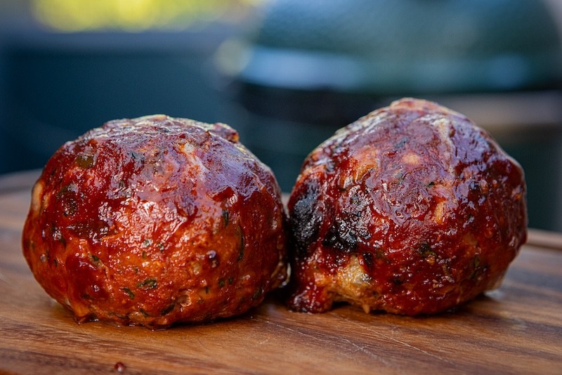 Jalapeno camembert smoked meatballs