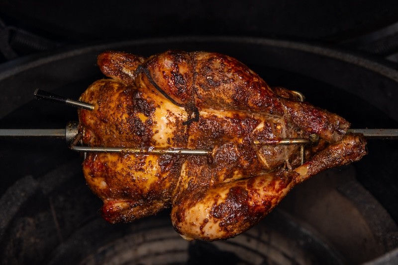 Pittige rotisserie kip