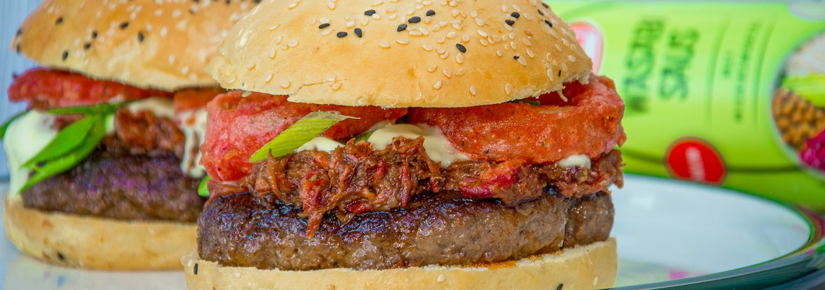 Pulled Beef loaded Burger