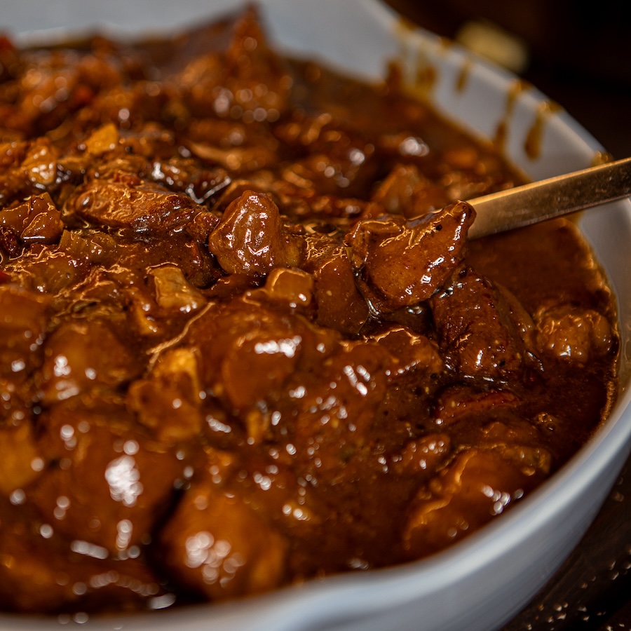 Stoofvlees van chuck roast uit de oven